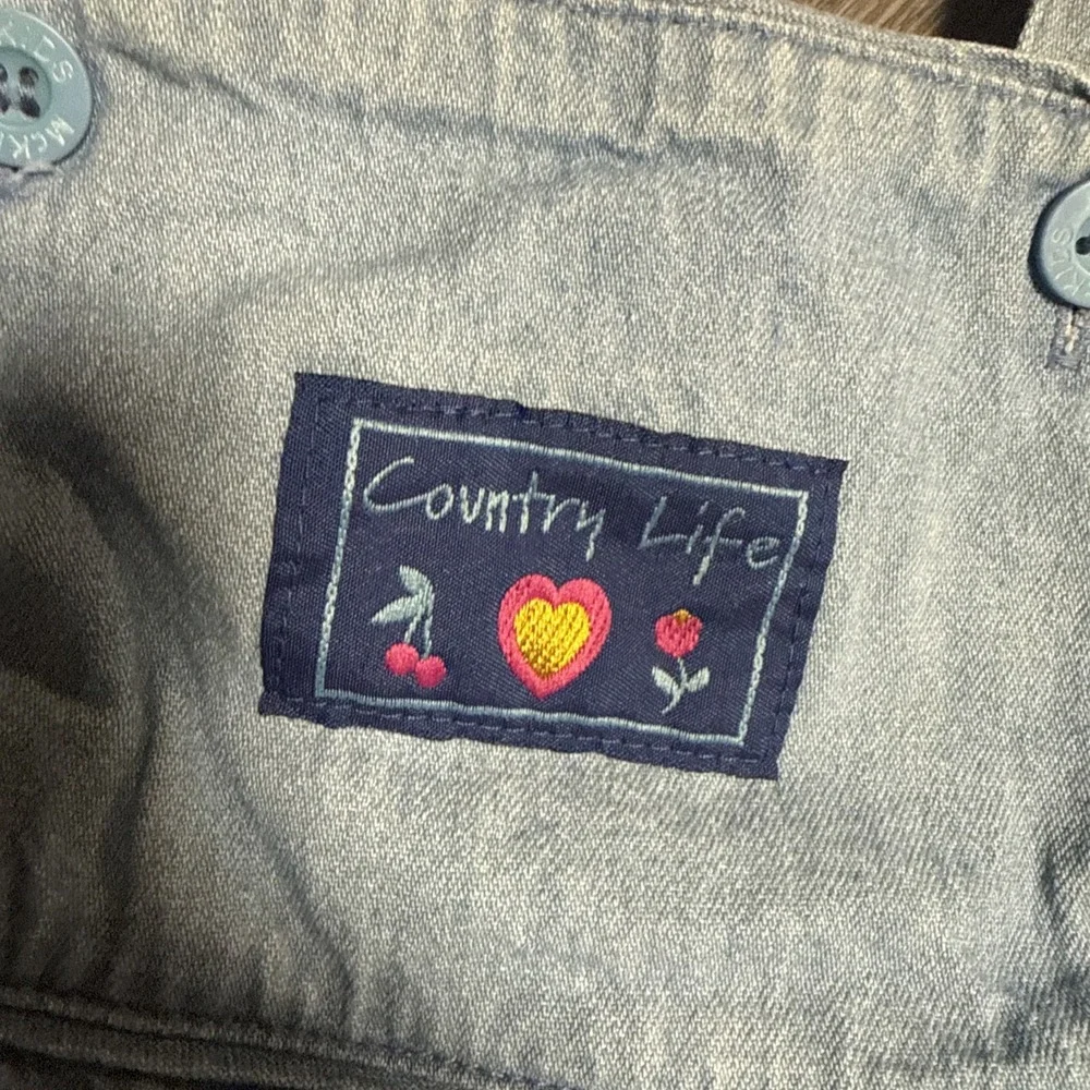 Vintage McDonald's‎ Kids Denim Toddler Girls Dress Country Life 3T